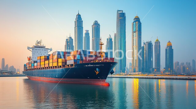 الاقتصاد البحري لنقل واستلام كونتينرات التخزين, ميناء شحن البضائع و الحاويات التجارية, مرفأ تجاري لتوصيل السلع والمنتجات المحلية عبر السفن في البحار, استيراد وتصدير البضاعة في المملكة العربية السعودية