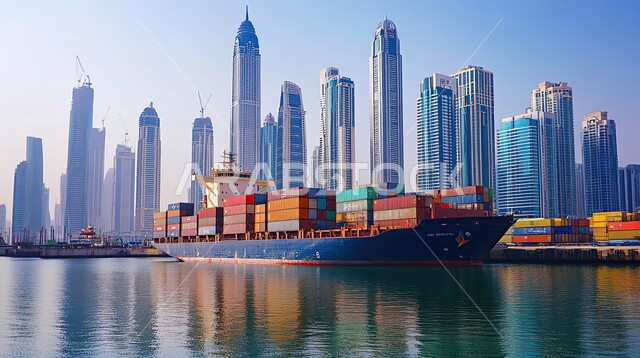 الاقتصاد البحري لنقل واستلام كونتينرات التخزين, ميناء شحن البضائع و الحاويات التجارية, مرفأ تجاري لتوصيل السلع والمنتجات المحلية عبر السفن في البحار, استيراد وتصدير البضاعة في المملكة العربية السعودية