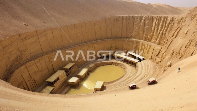 مناطق التنقيب عن الثروات الباطنية, المعدات و الآلات الثقيلة الضخمة, أعمال الحفر و التعدين, معامل و مصانع المملكة العربية السعودية,  ادوات حفر الأنفاق و المناجم تحت الأرض , مناجم الذهب العربي الأصيل