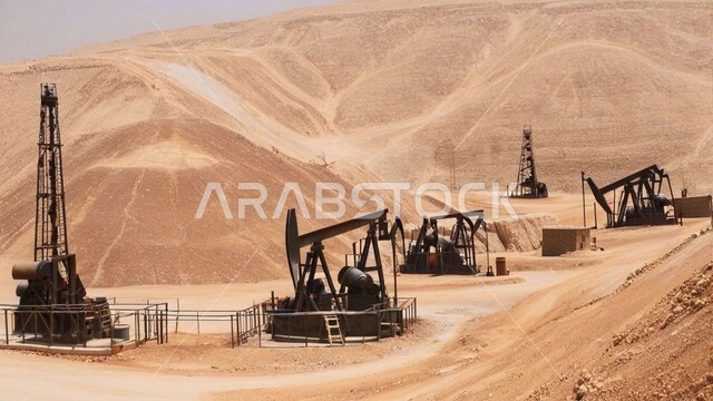 Oil refinery on soft golden sands, adoption of modern techniques and technology in gas production, petrochemical industries and projects, huge and modern tools and equipment, engineering and urban development of oil refineries in the Kingdom of Saudi Arabia