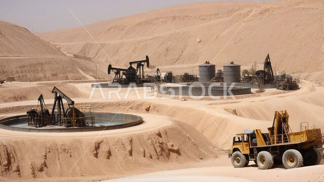 التطور الهندسي والعمراني لمصافي البترول في المملكة العربية السعودية، مصفاة نفط على الرمال الذهبية الناعمة، اعتماد التقنيات والتكنولوجيا الحديثة في إنتاجية الغاز، صناعات ومشاريع بيتروكيماوية، ادوات ومعدات ضخمة وحديثة