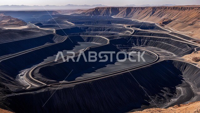 مناجم الفحم الطبيعي العربية، مناطق التنقيب عن الثروات الباطنية، الطبيعة الصخرية وتضاريس السلاسل الجبلية، المرتفعات وقمم الجبال في المملكة العربية السعودية, كميات ضخمة من إنتاج الفحم الوطني