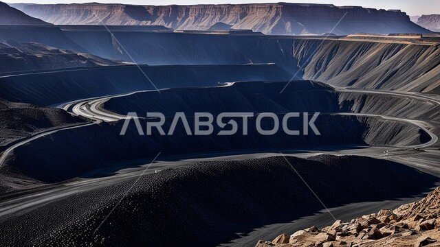 كميات ضخمة من إنتاج الفحم الوطني، مناجم الفحم الطبيعي العربية، مناطق التنقيب عن الثروات الباطنية، الطبيعة الصخرية وتضاريس السلاسل الجبلية، المرتفعات وقمم الجبال في المملكة العربية السعودية