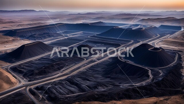 كميات ضخمة من إنتاج الفحم الوطني، مناجم الفحم الطبيعي العربية، مناطق التنقيب عن الثروات الباطنية، الطبيعة الصخرية وتضاريس السلاسل الجبلية، المرتفعات وقمم الجبال في المملكة العربية السعودية