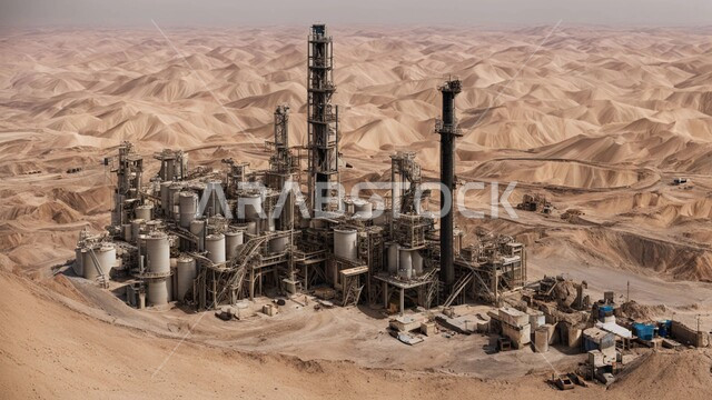 مصفاة نفط على الرمال الذهبية الناعمة، اعتماد التقنيات والتكنولوجيا الحديثة في إنتاجية الغاز، صناعات ومشاريع بيتروكيماوية، ادوات ومعدات ضخمة وحديثة ، التطور الهندسي والعمراني لمصافي البترول في المملكة العربية السعودية