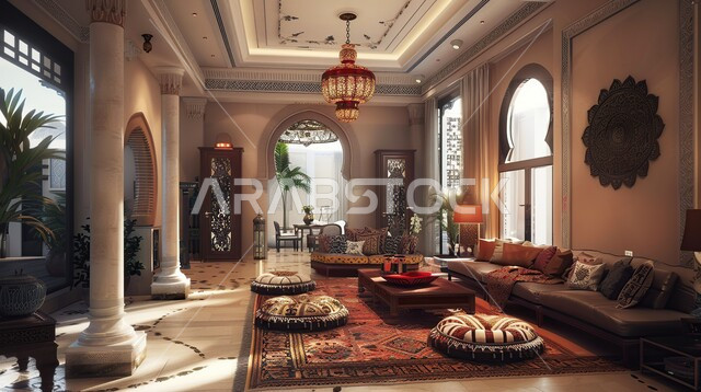 التصاميم الأنيقة لغرف الجلوس المريحة على الطراز الحديث، غرفة معيشة مع أثاث منزلي فاخر بالألوان الراقية، الديكورات الداخلية الفاخرة المميزة, شقق و فلل سكنية في المملكة العربية السعودية, تحف و اكسسوارات عصرية حديثة