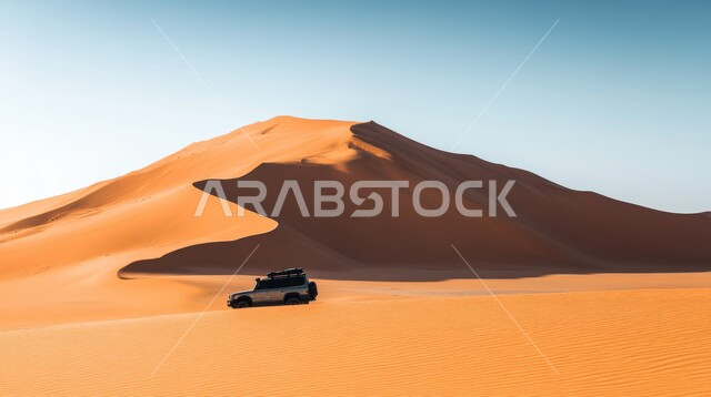 Entertainment activities and events, sand bashing in the soft sands of the Saudi Arabian desert, dune bashing, dirt car racing, World Desert Rally Championship, Dakar Rally event in Saudi Arabia