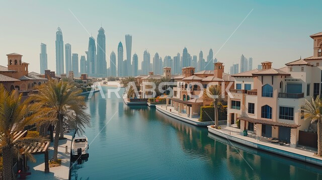 الفن الهندسي المعماري على الطراز الحديث للفلل والشقق السكنية في المملكة العربية السعودية، ديكورات خارجية للمنازل مبتكرة وحديثة، أماكن ترفيهية في المناطق السياحية، تصاميم عصرية مع واجهات زجاجية مطلة على الكورنيش، الاهتمام بزراعة الاشجار الخضراء