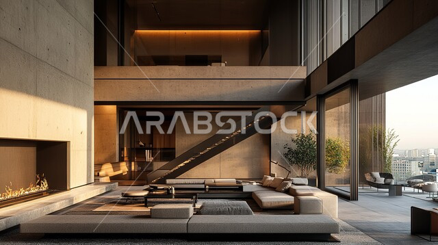 ديكورات عصرية ومبتكرة للشقق والفلل السكنية في المملكة العربية السعودية، أثاث منزلي راقي ومريح, غرفة جلوس فاخرة, الواجهات والنوافذ الزجاجية، غرف معيشه بتصاميم عصرية حديثه, التحف والديكورات الداخليه الأنيقة