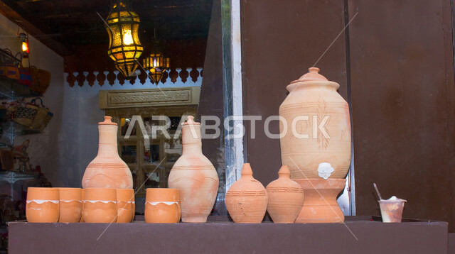 التراث الإسلامي العربي القديم ، الأواني الفخارية ، التراث الشعبي السعودي