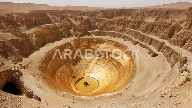أماكن مناجم الذهب الطبيعي، مناطق التنقيب عن الثروات الباطنية الخام، الطبيعة الصخرية وتضاريس السلاسل الجبلية، المرتفعات وقمم الجبال في المملكة العربية السعودية، الحفر والعمل في موقع التعدين، نقل الأتربة بواسطة الشاحنات