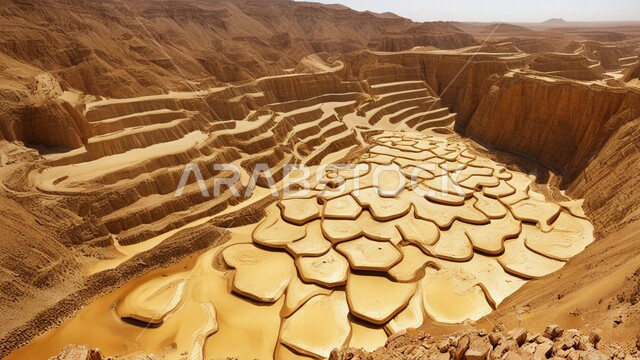 مناجم الذهب الطبيعي، مناطق التنقيب عن الثروات الباطنية الخام، الطبيعة الصخرية وتضاريس السلاسل الجبلية، المرتفعات وقمم الجبال في المملكة العربية السعودية، الحفر والعمل في موقع التعدين، نقل الأتربة بواسطة الشاحنات