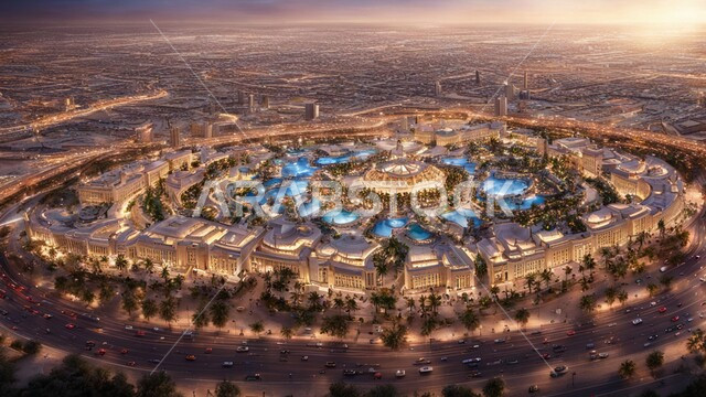 تحسين وتطوير البنية التحتية، المباني والمنشآت التجارية الشاهقة، بناء مستقبل حضاري متطور في دبي، منظر تخيلي مستقبلي للتقدم والنمو العمراني، التصاميم والفنون المعمارية الحديثة، ناطحات السحاب والأبراج في الامارات العربية المتحدة