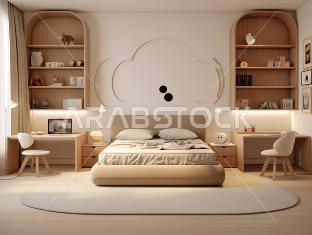 فنادق ومنتجعات بديكورات راقية في المملكة العربية السعودية, أثاث واكسسوارات منزلية داخلية أنيقة، شقق وفلل سكنية فاخرة, التصميم الداخلي للمنازل والبيوت باللون البيج، غرفة نوم بتصاميم عصرية حديثة