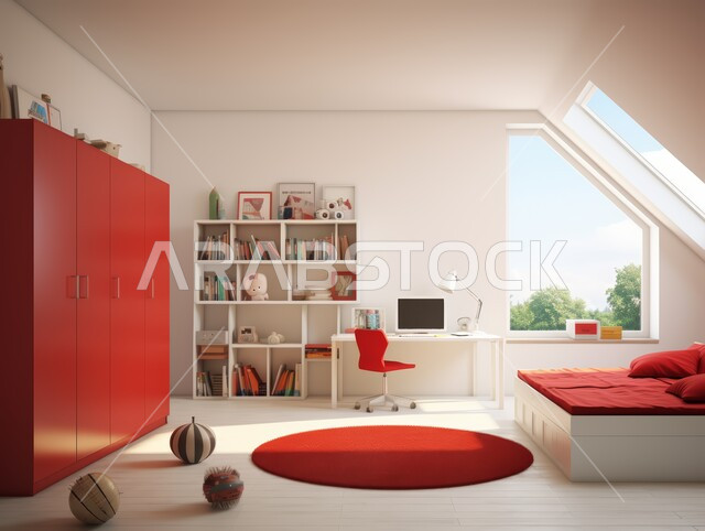 فنادق ومنتجعات بديكورات راقية في المملكة العربية السعودية, أثاث واكسسوارات منزلية داخلية أنيقة، غرفة نوم بتصاميم عصرية حديثة, التصميم الداخلي للمنازل والبيوت باللون الاحمر والابيض، شقق وفلل سكنية فاخرة, الواجهات والنوافذ الزجاجية