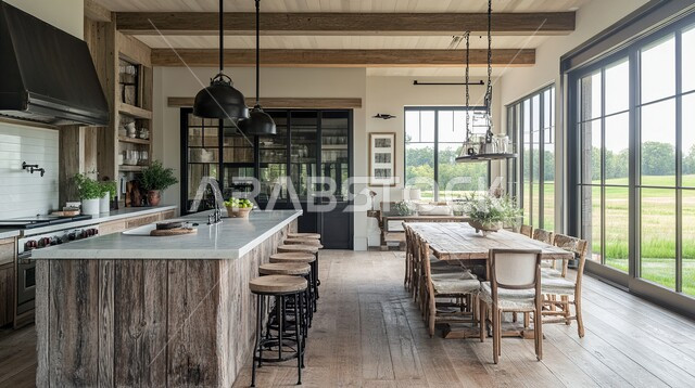 تصاميم داخلية للمطابخ الفاخرة, الديكور و التصميم الأنيق لمطبخ على الطراز الحديث, أثاث منزلي عصري مميز, ديكورات راقية للفلل و الشقق السكنية في المملكة العربية السعودية