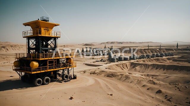 جودة معامل ومعدات الإنتاج، اعتماد التقنيات والتكنولوجيا الحديثة في إنتاجية البترول والغاز في المملكة العربية السعودية, منصات لاستنباط النفط والزيوت وسط الأراضي الصحراوية, استخراج وتصدير الثروات الباطنية
