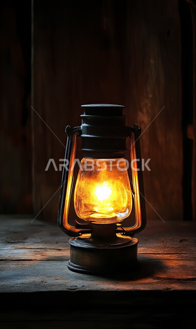 فانوس معدني مزخرف مضيء، أنوار وديكورات في الأجواء الرمضانية الروحانية، الزينة والاكسسوارات العربية والفن الإسلامي، تحف اسلامية تقليدية للاحتفال بقدوم شهر الخير