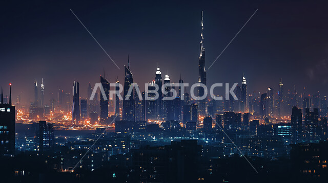 الفن الهندسي المعماري والتصميم المتطور للابراج وناطحات السحاب, معالم وأماكن سياحية مشهورة في المملكة العربية السعودية، جذب السياح الأجانب, النمو والتقدم العمراني على الطراز الحديث, رؤية سعودية مستقبلية 2030, منظر مدينة الرياض المضاءة ليلاً