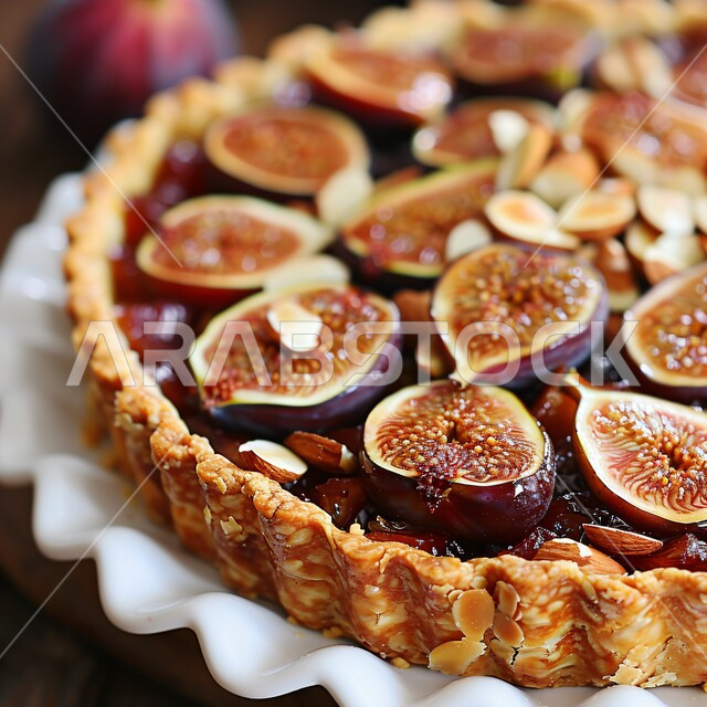 فن الطهي والخبز وإعداد الحلويات, فطيرة التين واللوز الشهية, فنون تقديم الطعام في المملكة العربية السعودية, حلا شرقي مميز, وصفات المخبوزات والفطائر التقليدية, أطباق الحلوى اللذيذة بالفواكه