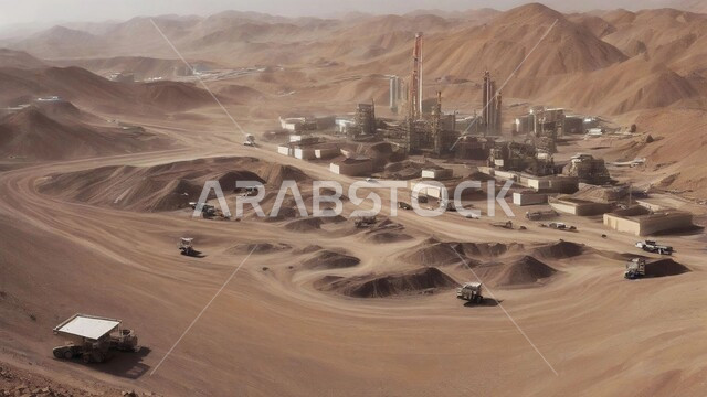 العمل في موقع التعدين، التخلص من الأتربة والصخور ونقلها بعيدا, مناطق التنقيب عن الثروات الباطنية، الطبيعة الصخرية وتضاريس السلاسل الجبلية، المرتفعات وقمم الجبال في المملكة العربية السعودية