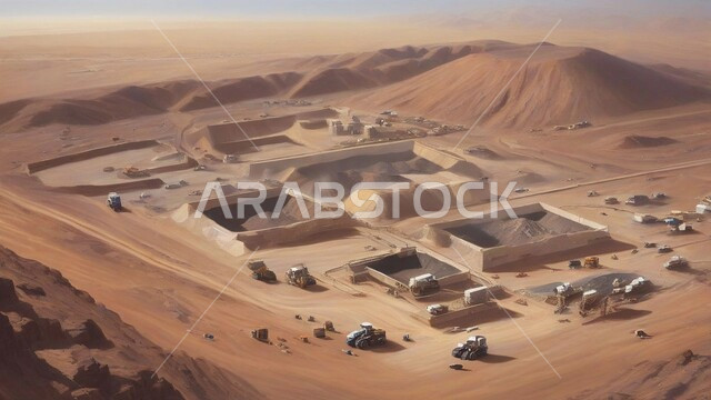 العمل في موقع التعدين، التخلص من الأتربة والصخور ونقلها بعيدا, مناطق التنقيب عن الثروات الباطنية، الطبيعة الصخرية وتضاريس السلاسل الجبلية، المرتفعات وقمم الجبال في المملكة العربية السعودية