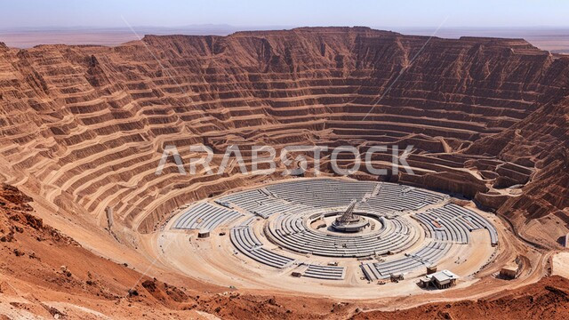 Exploration of raw underground resources, sand formations and formations, drilling and exploration works at the mining site, mountainous nature and terrain, natural nickel mines, renaissance of the national economy in the Kingdom of Saudi Arabia