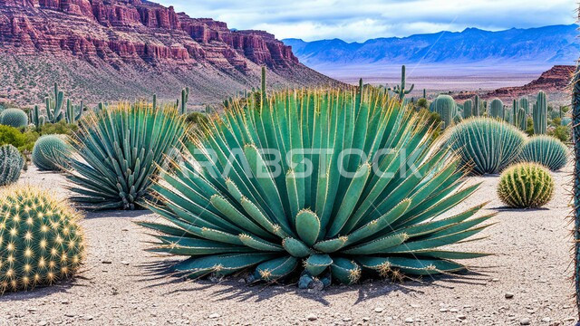 نبات الصبار الشوكي في المناطق الصحراوية, النباتات والمزروعات البرية في المحميات الطبيعية, نمو الشوكيات والأعشاب في براري المملكة العربية السعودية