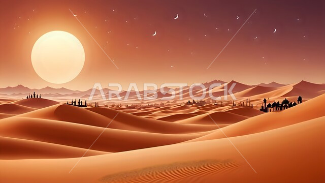 الطبيعة الجبلية في السعودية، التشكيلات والتكوينات الصخرية، الكثبان والتلال الرملية في المناطق الصحراوية، مغامرات ورحلات السفاري في الصحاري، رسوم توضيحية لصحراء المملكة
