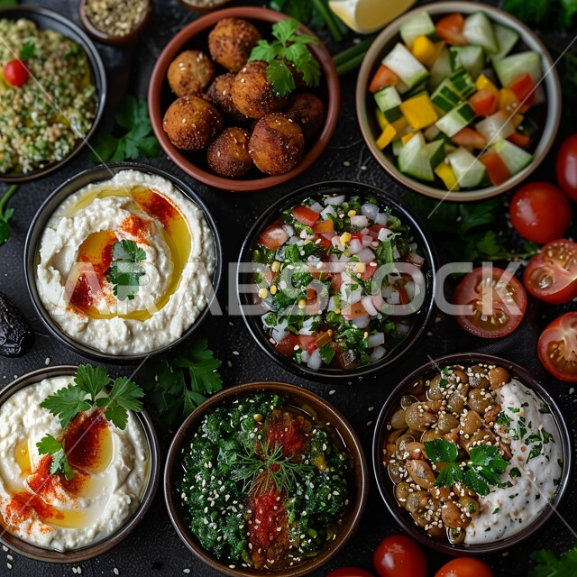 وجبات المطاعم والمطابخ في المملكة العربية السعودية، فطور مفيد وصحي، خضراوات وأطعمة غنية بالفيتامينات والعناصر الغذائية، المقبلات النباتية الباردة اللذيذة، مأكولات وأطباق شعبية تقليدية متنوعة، وصفات طعام شرقية، تزيين الطعام بأساليب فنية