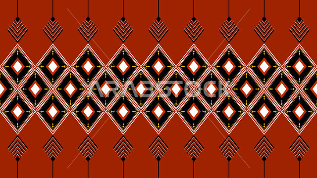 Saudi Arabian Gulf design for authentic colorful Arabic engravings in the Kingdom of Saudi Arabia, traditional heritage arts, crafts, Saudi folk heritage for Sadu decoration