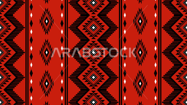 التراث الشعبي السعودي لزخرفة السدو، فنون تقليديه تراثيه حرفيه، تصميم عربي خليجي سعودي للنقوش العربيه الاصيله الملونة في المملكة العربيه السعودية