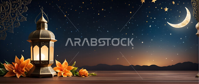 الاحتفال بقدوم شهر الخير, الاجواء الرمضانية الروحانية، الفوانيس العربية المزخرفة المضيئة، مفهوم العبادة والطاعة والتقرب الى الله، زينة وديكورات على الطراز العربي الاسلامي للاعياد والمناسبات الدينية