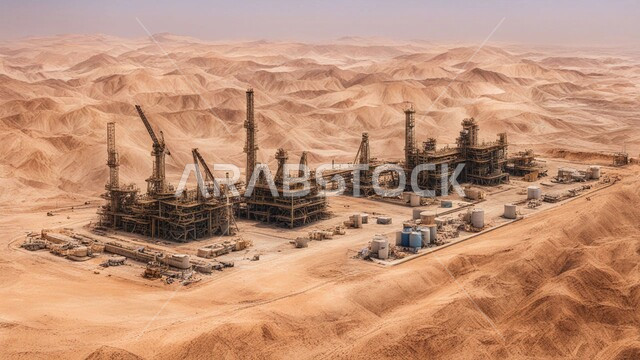 مصافي تكرير النفط والغاز, صناعات ومشاريع بتروكيماوية، مفهوم هندسة البترول, النهضة بالاقتصاد الوطني السعودي, الهياكل المعدنية في الأراضي الصحراوية, مستودعات وخزانات كبيرة وضخمة, مصانع ومناجم الوقود في المملكة العربية السعودية