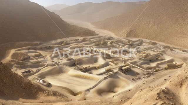 مناطق التنقيب عن الثروات الباطنية واستخراج الموارد الطبيعية، أماكن مناجم الذهب الطبيعي الأصيل، المعدات والالات الثقيلة الضخمة ، معامل ومصانع المملكة العربية السعودية، أعمال الحفر والتعدين