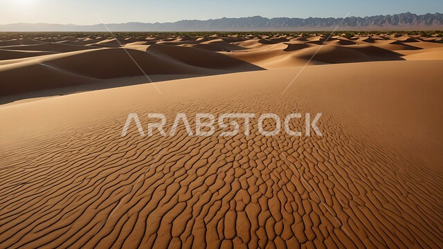 مفهوم الإحتباس الحراري، البيئة الصحراوية القاحلة، صورة مقربة لأرض طينية متشققة في موسم الجفاف، نتائج الكوارث الطبيعية والهزات الأرضية، المناطق الصحراوية الجافة, تغير المناخ والعوامل الطبيعية, خلفيات الطبيعة .