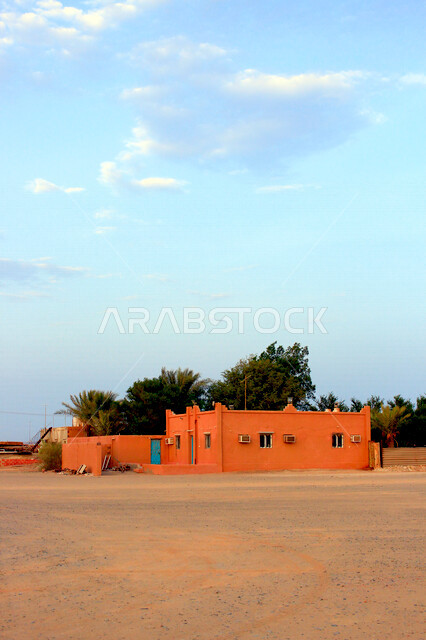 A picture of an ancient archaeological place, an ancient stone heritage house in Saudi Arabia in the old city of Jeddah