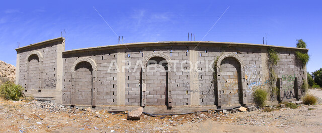 صورة لمكان أثري قديم ، منزل تراثي حجري قديم في المملكة العربية السعودية في مدينة جدة القديمة