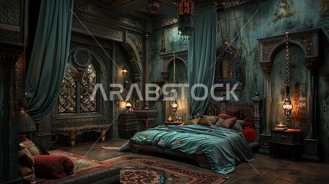  الديكورات الداخلية للمنازل الفاخرة، غرف نوم بتصاميم قديمة على الطراز الكلاسيكي، فلل وشقق سكنية في المملكة العربية السعودية، فن التصميم الداخلي والأثاث الراقي بألوان هادئة، مفهوم الراحة والاسترخاء