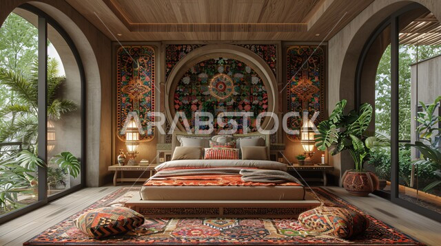  الديكورات الداخلية للمنازل الفاخرة، غرف نوم بتصاميم قديمة على الطراز الكلاسيكي، فلل وشقق سكنية في المملكة العربية السعودية، فن التصميم الداخلي والأثاث الراقي بألوان هادئة، مفهوم الراحة والاسترخاء