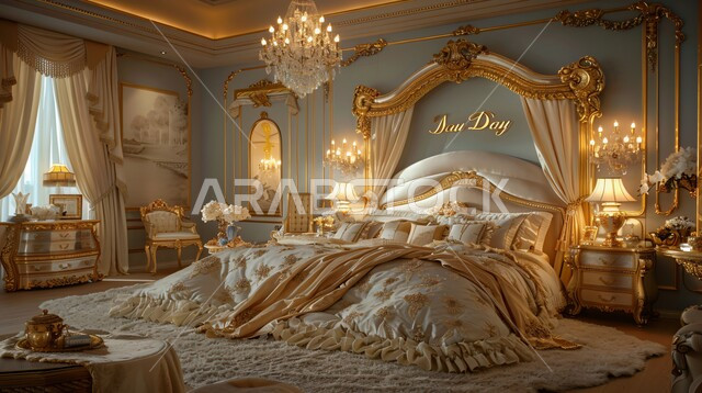 مفهوم الراحة والاسترخاء، الديكورات الداخلية للمنازل الفاخرة, غرف نوم بتصاميم قديمة على الطراز الكلاسيكي، فلل وشقق سكنية في المملكة العربية السعودية، فن التصميم الداخلي والأثاث الراقي بألوان هادئة