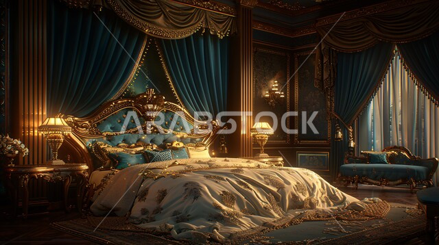 مفهوم الراحة والاسترخاء، الديكورات الداخلية للمنازل الفاخرة, غرف نوم بتصاميم قديمة على الطراز الكلاسيكي، فلل وشقق سكنية في المملكة العربية السعودية، فن التصميم الداخلي والأثاث الراقي بألوان هادئة