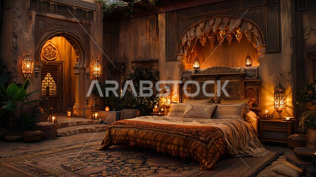 فلل وشقق سكنية في المملكة العربية السعودية, فن التصميم الداخلي والأثاث الراقي بألوان هادئة, مفهوم الراحة والاسترخاء, الديكورات الداخلية للمنازل الفاخرة, غرف نوم بتصاميم قديمة على الطراز الكلاسيكي