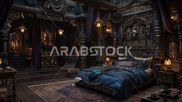 فلل وشقق سكنية في المملكة العربية السعودية, فن التصميم الداخلي والأثاث الراقي بألوان هادئة, مفهوم الراحة والاسترخاء, الديكورات الداخلية للمنازل الفاخرة, غرف نوم بتصاميم قديمة على الطراز الكلاسيكي
