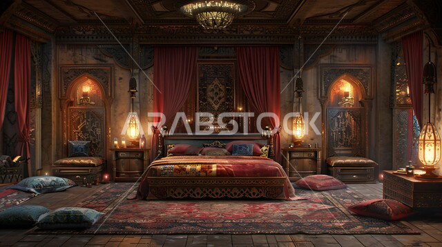 فلل وشقق سكنية في المملكة العربية السعودية, فن التصميم الداخلي والأثاث الراقي بألوان هادئة, مفهوم الراحة والاسترخاء, الديكورات الداخلية للمنازل الفاخرة, غرف نوم بتصاميم قديمة على الطراز الكلاسيكي