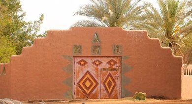 An old traditional mud building in the historic city of Jeddah in the Kingdom of Saudi Arabia, historical cultural heritage tourist places in Saudi Arabia