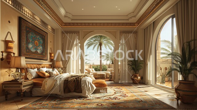 Rooms with luxurious modern interior designs, glass facades overlooking nature, elegant and sophisticated home furniture, apartments and residential villas with sophisticated decorations, comfortable bed and pillows, modern style bedroom interior design, architectural arts, modern hotels and resorts