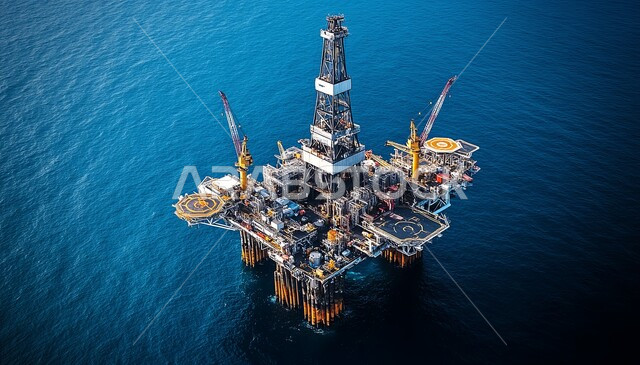 Oil and gas refineries in the industrial zone in Saudi Arabia, Extracting underground resources from the sea, Petrochemical industries and projects in the Kingdom, Huge machines and heavy equipment used in oil exploration, Working in the field of petroleum engineering, Saudi economic growth and progress