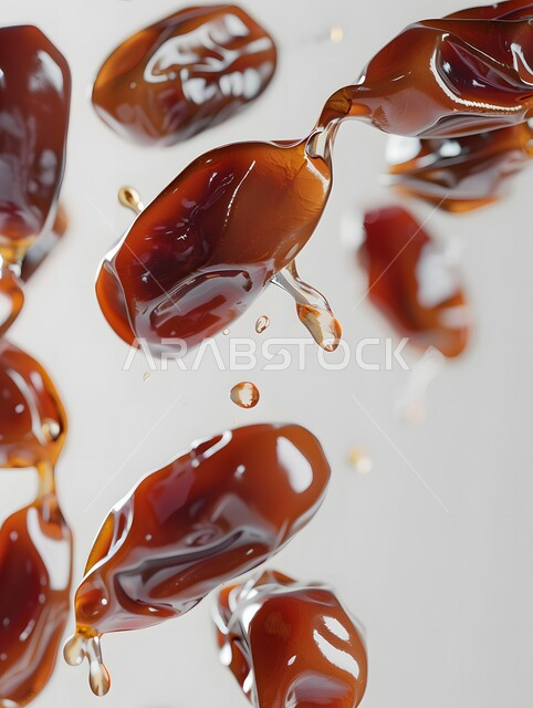 وجبة غذائية عالية الأهمية، صورة مقربة لحبة التمر الطازجة، منتجات ومحاصيل زراعية محلية سعودية وطنية، تمور صحية لذيذة، ضيافة رمضانية شهية، غذاء صحي ومفيد، خلفية بيضاء