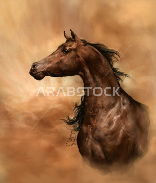 رمز الفروسية والشجاعة، توارث محبة الخيول بين ابناء الوطن، اتباع تقاليد الأجداد في رعاية وتربية الجياد في المحميات الطبيعة في المملكة العربية السعودية، هواية ركوب الأحصنة، خيل عربي أصيل شامخ